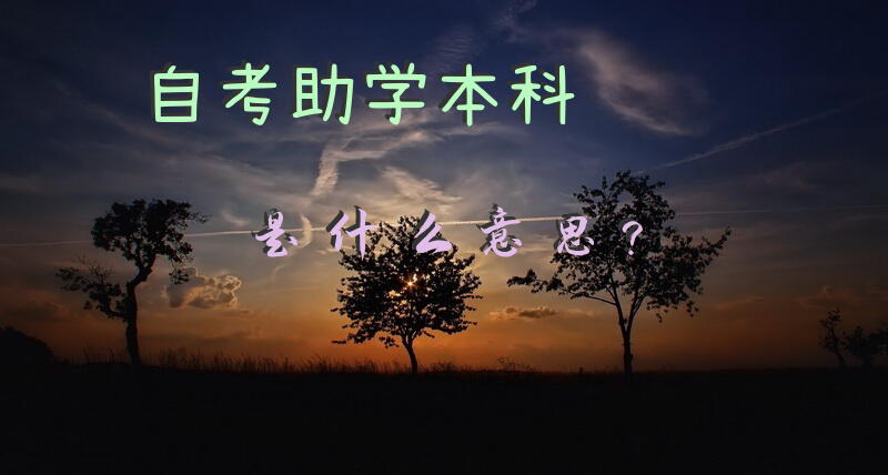 自考助学本科是什么意思？