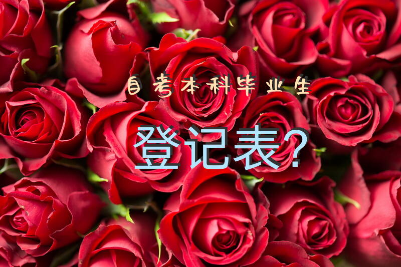 自考本科毕业生登记表？