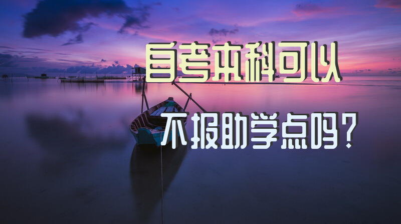 自考本科可以不报助学点吗？