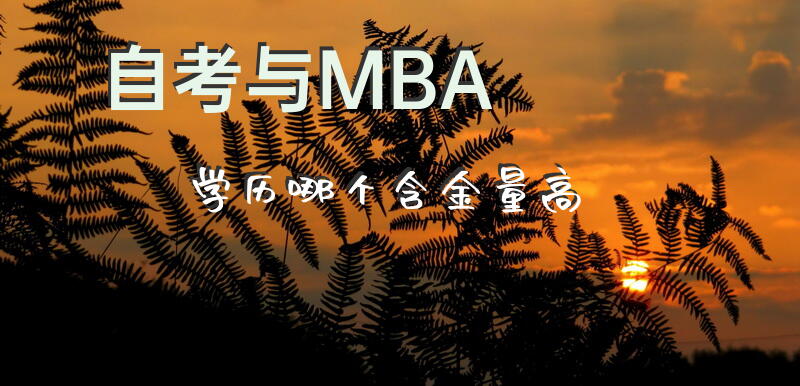 自考与MBA学历哪个含金量高