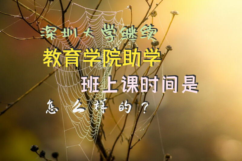 深圳大学继续教育学院助学班上课时间是怎么样的？
