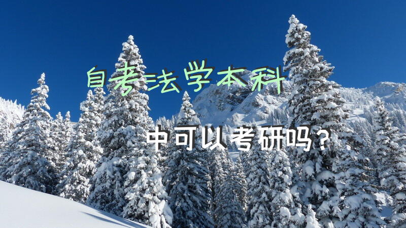 自考法学本科中，可以考研吗？