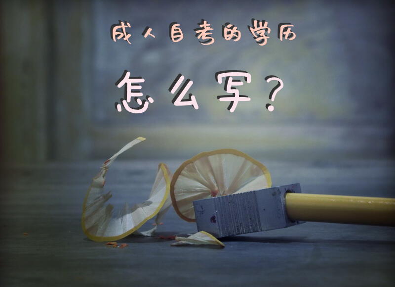 成人自考的学历怎么写？