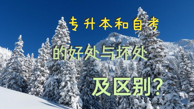 专升本和自考的好处与坏处及区别？