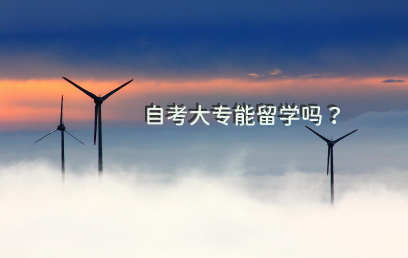 自考大专能留学吗？
