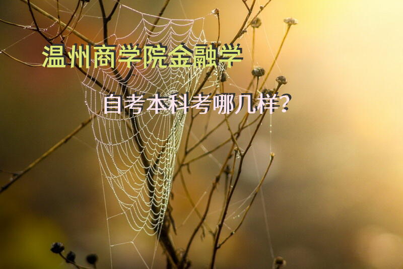 温州商学院金融学自考本科考哪几样？