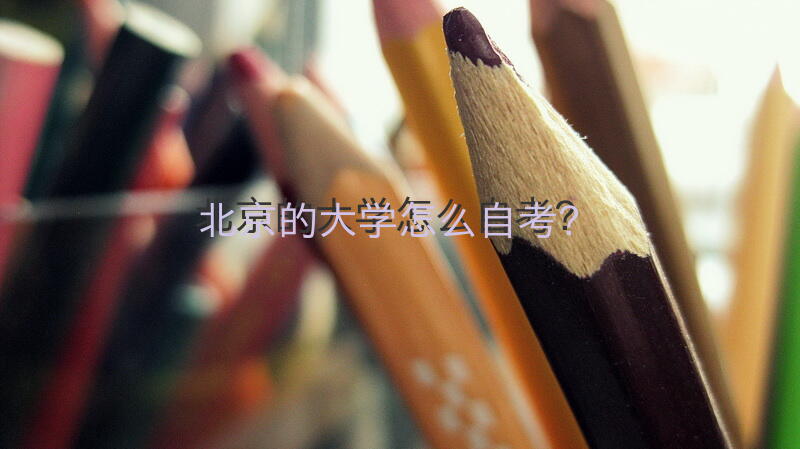 北京的大学怎么自考？