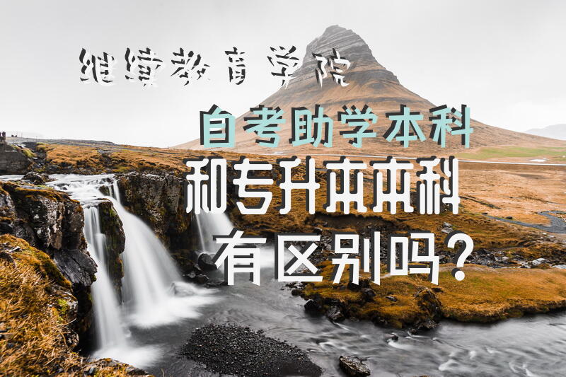 继续教育学院自考助学本科和专升本本科有区别吗？