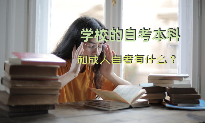 学校的自考本科和成人自考有什么？