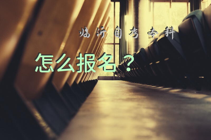 临沂自考本科怎么报名？