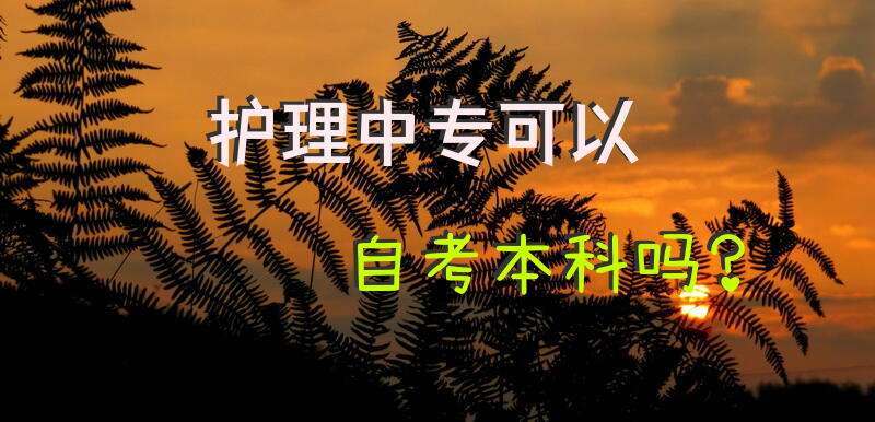 护理中专可以自考本科吗？